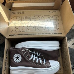 Converse Women’s High-Top Sneakers - Brown and White
